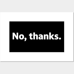 No Thank You Introvert Minimalist Funny Sarcastic Men Women Posters and Art